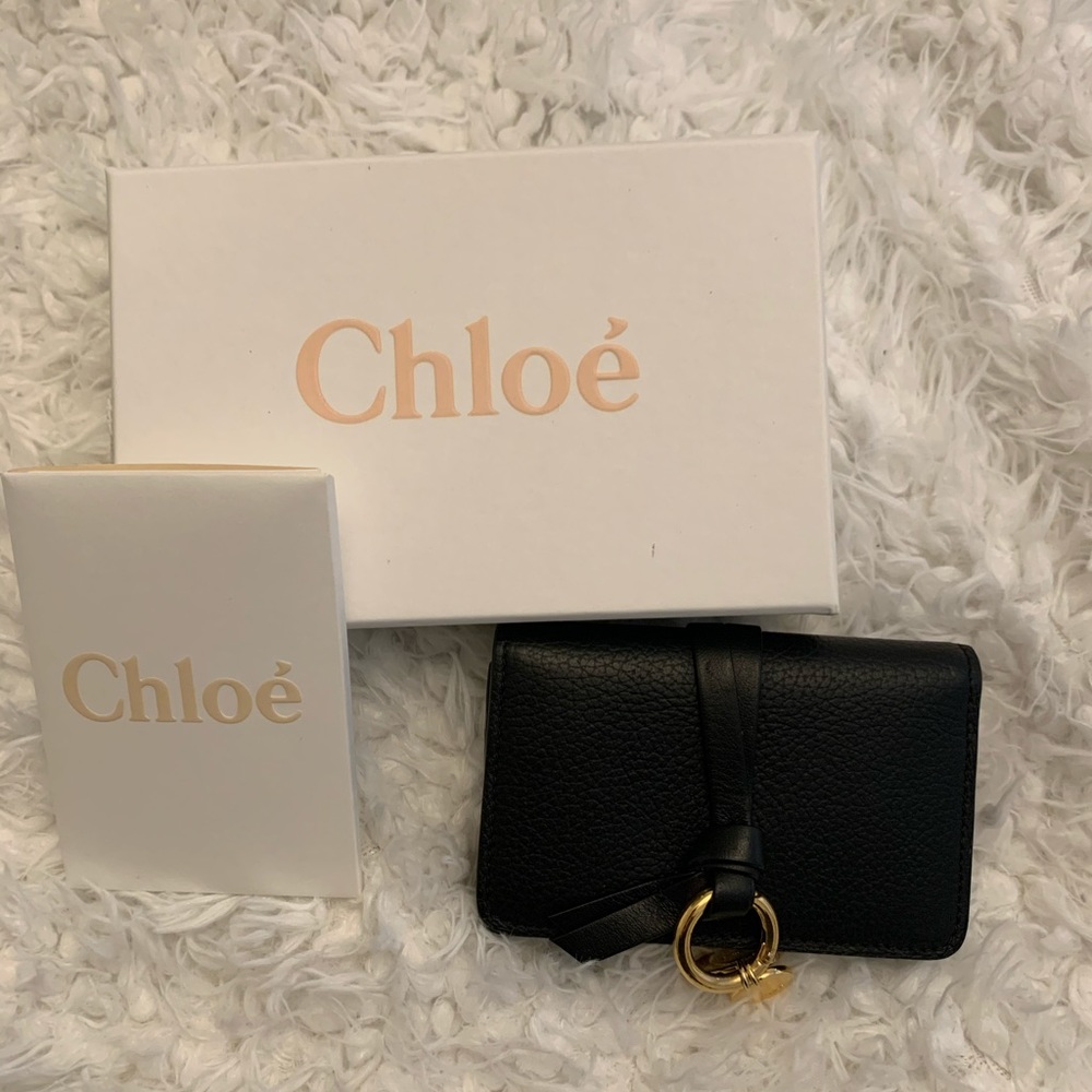 CHLOE BLACK ALPHABET CARD HOLDER